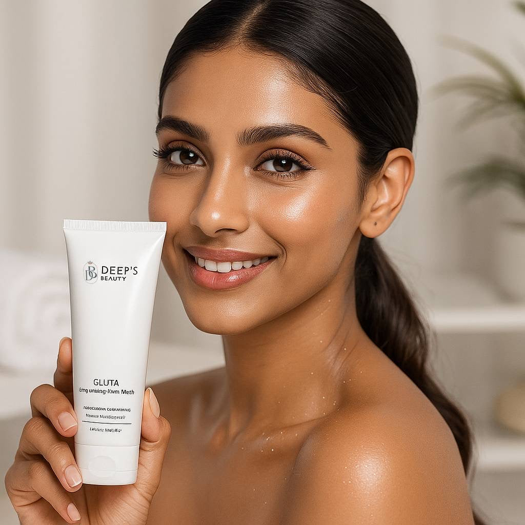 Gluta Brightening Face Wash – Gentle Skin Cleanser with Glutathione & Vitamin C | Deep Clean, Fades Dark Spots, Brightens Dull Skin | For All Skin Types | 100ml