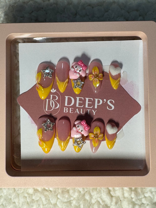 Deeps Beauty Press On nails - Yellow