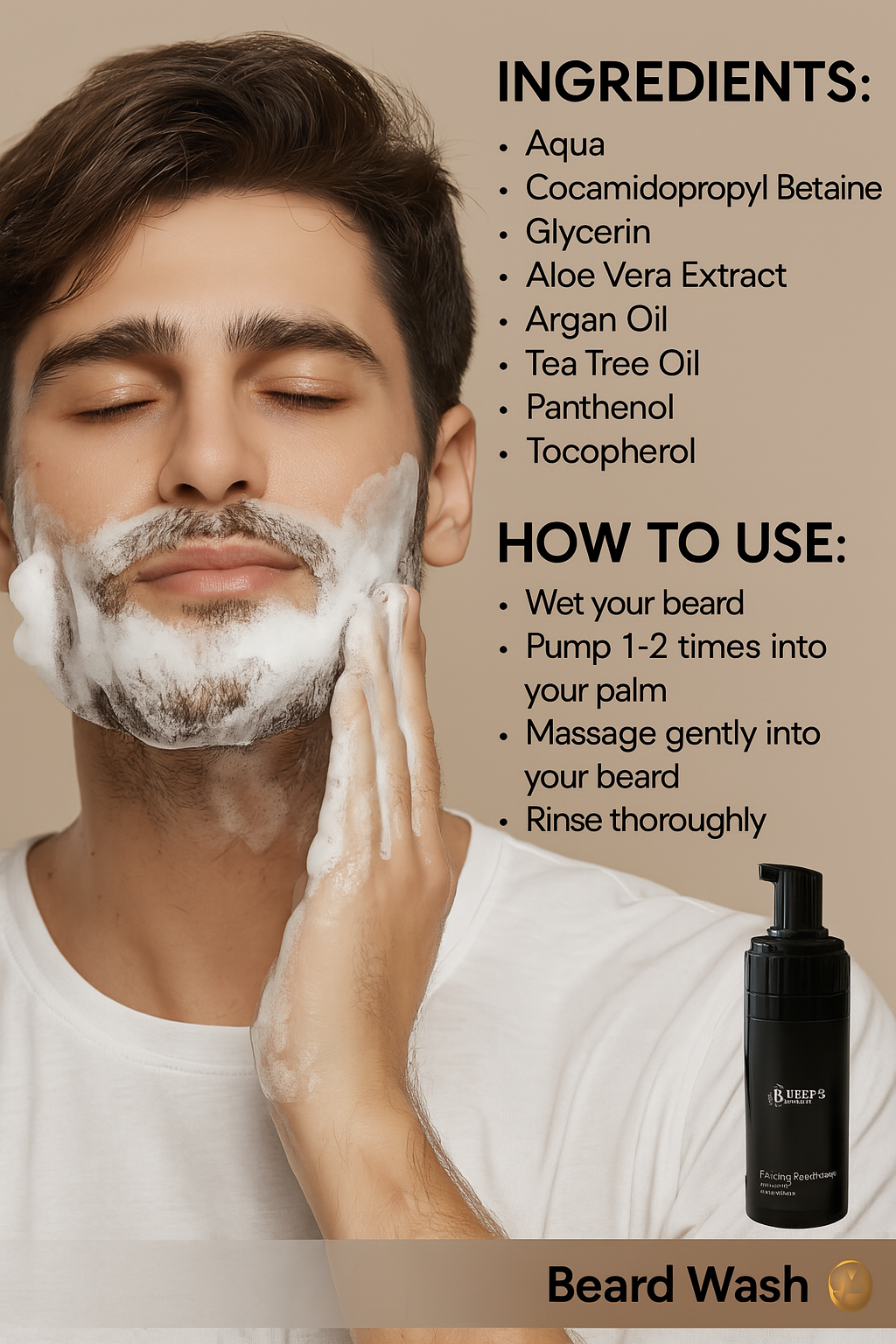 Men’s Foaming Beard Wash