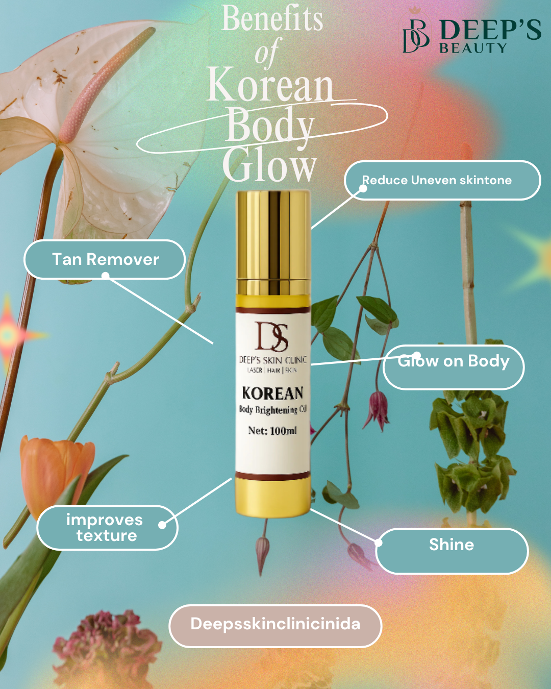 Korean Body whitening Oil