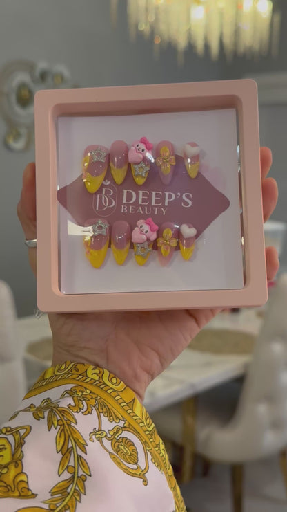 Deeps Beauty Press On nails - Yellow